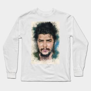 Ernesto CHE Guevara Abstract Watercolor Portrait Long Sleeve T-Shirt